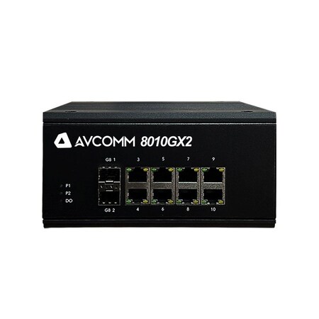 Avcomm 10-Port Fully Giga Managed Industrial Ethernet Switch 8010GX2